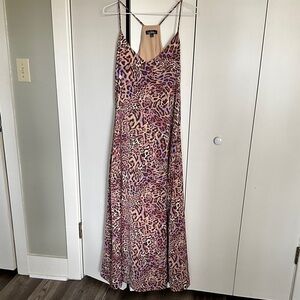 Nicole Miller Multicolor Animal Print Maxi Dress